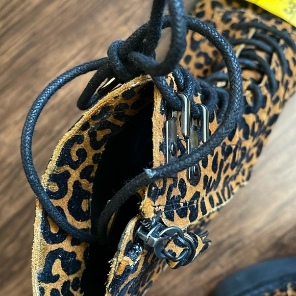 DIANE VON FURSTENBERG In Charge Leopard chunky suede Boots 9.5 - Picture 13 of 16